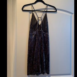 Lush velvet gray dress